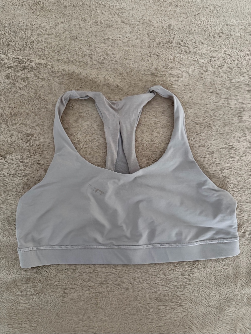 lululemon athletica Light Gray Racerback Sports Bra